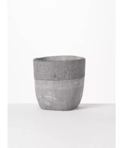 SULLIVANS Gray Cement Pot