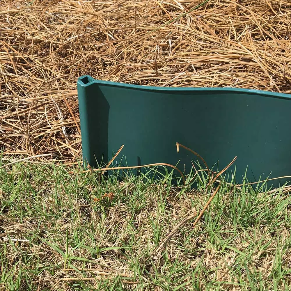 Vigoro 2 ft. W x 0.25 in. L Green Plastic Easy Edging 6 Vigoro 2 ft. W x 0.25 in. L Green Plastic Easy Edging - Image 4