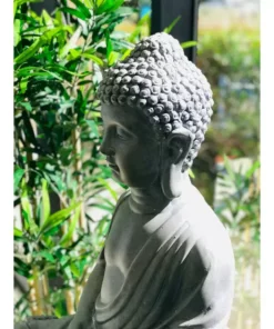 KANTE 25.6 in. H Natural Concrete/Fiberglass Indoor Outdoor Sitting Meditating Zen Buddha Statue 17 KANTE 25.6 in. H Natural Concrete/Fiberglass Indoor Outdoor Sitting Meditating Zen Buddha Statue -Vigoro sales Store kante garden statues osp141006 c80021 4f 1000