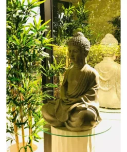 KANTE 25.6 in. H Natural Concrete/Fiberglass Indoor Outdoor Sitting Meditating Zen Buddha Statue 15 KANTE 25.6 in. H Natural Concrete/Fiberglass Indoor Outdoor Sitting Meditating Zen Buddha Statue -Vigoro sales Store kante garden statues osp141006 c80021 66 1000