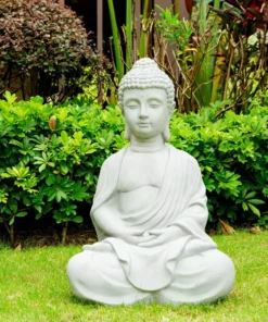 KANTE 25.6 in. H Natural Concrete/Fiberglass Indoor Outdoor Sitting Meditating Zen Buddha Statue 16 KANTE 25.6 in. H Natural Concrete/Fiberglass Indoor Outdoor Sitting Meditating Zen Buddha Statue -Vigoro sales Store kante garden statues osp141006 c80021 c3 1000