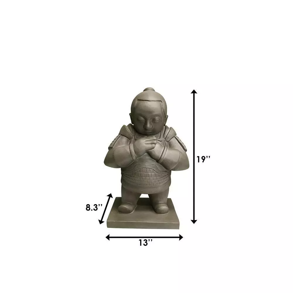 KANTE 19 in. H Sculpting Clay Lightweight Concrete/Fiberglass Indoor Outdoor Praying Standing Warrior Statue 7 KANTE 19 in. H Sculpting Clay Lightweight Concrete/Fiberglass Indoor Outdoor Praying Standing Warrior Statue - Image 5