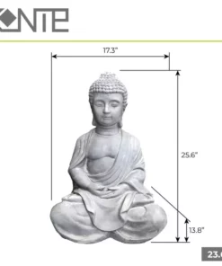 KANTE Lightweight Sitting Meditating Buddha Zen Indoor 15 KANTE Lightweight Sitting Meditating Buddha Zen Indoor -Vigoro sales Store kante garden statues r141006 c80021 44 1000
