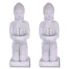 KANTE 12.8 in. H Gray Cement Buddha Garden Statue Tealight Candle Holder Ornament (2-Pack) 2 KANTE 12.8 in. H Gray Cement Buddha Garden Statue Tealight Candle Holder Ornament (2-Pack) -Vigoro sales Store kante garden statues sx20200176 64 1000