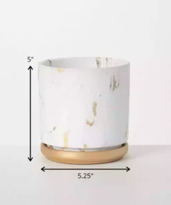 SULLIVANS Marbled White and Gold Terracotta Pot -Vigoro sales Store marbled white and gold sullivans plant pots cmt1208 1f 1000