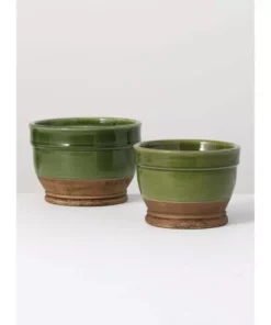 SULLIVANS Multi-Color Ceramic Planter (Set of 2) -Vigoro sales Store multicolor sullivans plant pots cm2925 4f 1000
