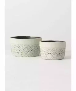 SULLIVANS Multi-Color Cement Dish Garden Pot (Set of 2) 9 SULLIVANS Multi-Color Cement Dish Garden Pot (Set of 2) -Vigoro sales Store multicolor sullivans plant pots cmt1179 1f 1000