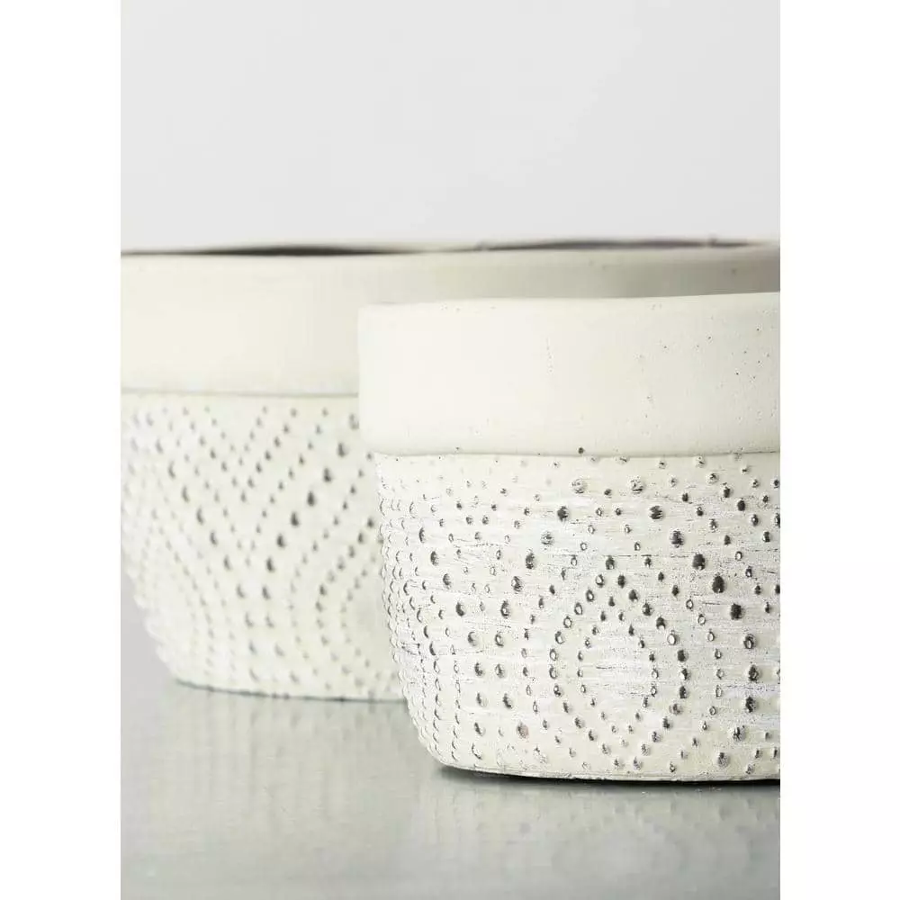 SULLIVANS Multi-Color Cement Dish Garden Pot (Set of 2) 5 SULLIVANS Multi-Color Cement Dish Garden Pot (Set of 2) - Image 3