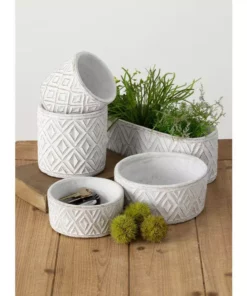 SULLIVANS Multi-Color Cement Planter (Set of 2) -Vigoro sales Store multicolor sullivans plant pots cmt1184 4f 1000