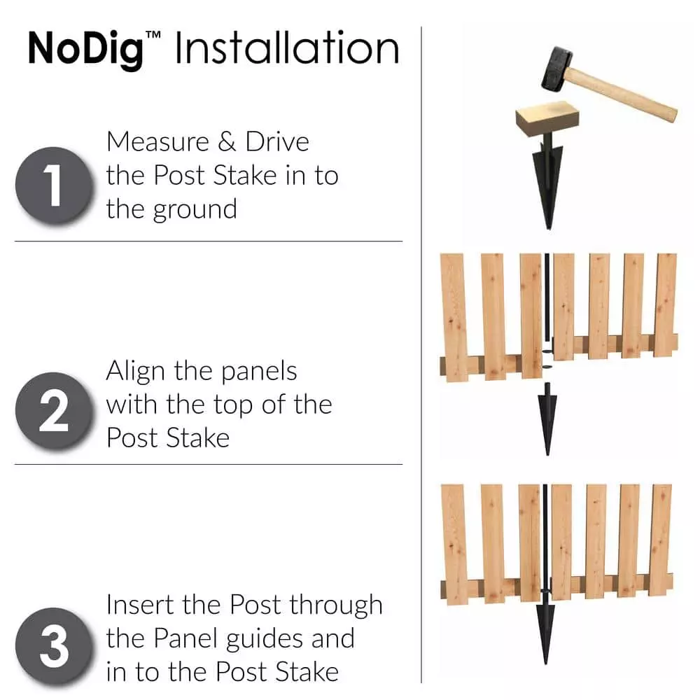 Vigoro 37.1 in. H x 45.35 in. W Cedar Garden Fence Panel 6 Vigoro 37.1 in. H x 45.35 in. W Cedar Garden Fence Panel - Image 4
