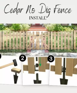 Vigoro 37.1 in. H x 48.3 in. W Cedar Garden Fence Gate -Vigoro sales Store natural cedar wood vigoro garden fencing 860671 76 1000