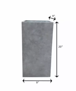KANTE 20 in. H Square Natural Concrete/Fiberglass Indoor Outdoor Modern Seamless Tall Planter 13 KANTE 20 in. H Square Natural Concrete/Fiberglass Indoor Outdoor Modern Seamless Tall Planter -Vigoro sales Store natural concrete kante plant pots osf0002a c80021 fa 1000