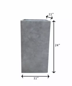 KANTE 24 in. H Square Natural Concrete/Fiberglass Indoor Outdoor Tall Modern Seamless Planter 13 KANTE 24 in. H Square Natural Concrete/Fiberglass Indoor Outdoor Tall Modern Seamless Planter -Vigoro sales Store natural concrete kante plant pots osf0002b c80021 fa 1000