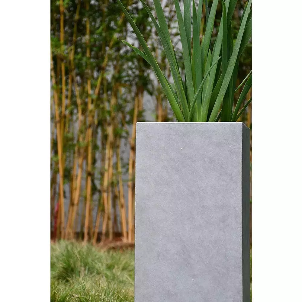 KANTE 28 in. H Square Natural Concrete/Fiberglass Indoor Outdoor Modern Seamless Tall Planter 5 KANTE 28 in. H Square Natural Concrete/Fiberglass Indoor Outdoor Modern Seamless Tall Planter - Image 3