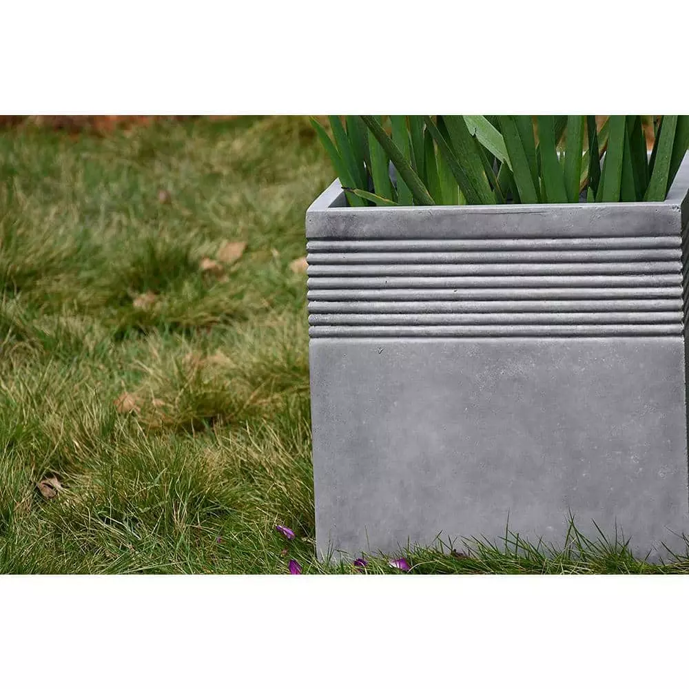 KANTE 15 in. W Square Natural Concrete/Fiberglass Indoor Outdoor Elegant Planter 8 KANTE 15 in. W Square Natural Concrete/Fiberglass Indoor Outdoor Elegant Planter - Image 6