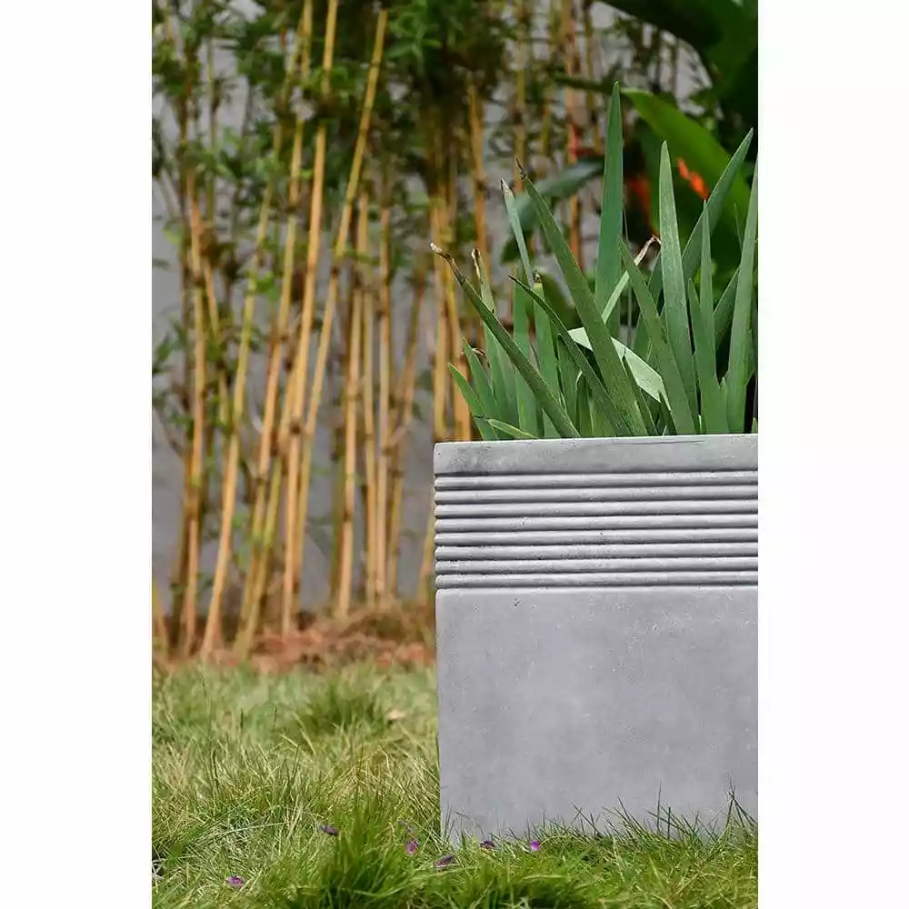 KANTE 15 in. W Square Natural Concrete/Fiberglass Indoor Outdoor Elegant Planter 7 KANTE 15 in. W Square Natural Concrete/Fiberglass Indoor Outdoor Elegant Planter - Image 5