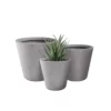 KANTE Large, Medium, Small Round Natural Finish Lightweight Concrete and Weather Resistant Fiberglass Planters (Set of 3) -Vigoro sales Store natural concrete kante plant pots rc0154bcd c80021 64 1000
