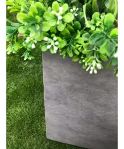 KANTE Set of 3 Lightweight Modern Square Outdoor Planters, 16 in., 12 in. and 10 in. Tall, Natural Concrete -Vigoro sales Store natural concrete kante plant pots rf0001abcc80021 4f 1000