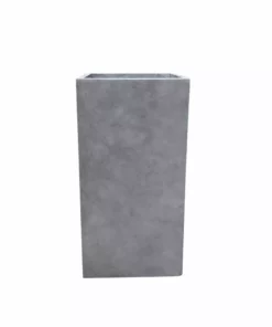 KANTE 24 in. Tall Natural Concrete Lightweight Modern Square Outdoor Planter