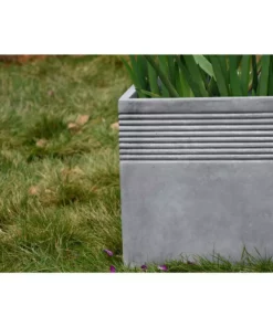 KANTE Small 15 in. Tall Natural Lightweight Concrete Modern Square Outdoor Planter -Vigoro sales Store natural concrete kante plant pots rf0128b c80021 40 1000
