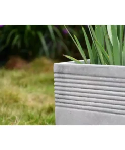 KANTE Small 15 in. Tall Natural Lightweight Concrete Modern Square Outdoor Planter -Vigoro sales Store natural concrete kante plant pots rf0128b c80021 66 1000