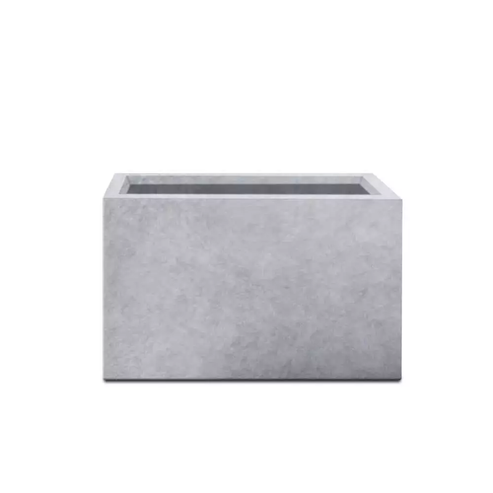 KANTE 6.89"W x 19.49"L x 15.94"H Rectangular Natural Finish Lightweight Concrete and Fiberglass Long Planter w/ Drainage Hole 3 KANTE 6.89"W x 19.49"L x 15.94"H Rectangular Natural Finish Lightweight Concrete and Fiberglass Long Planter w/ Drainage Hole