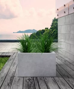 KANTE 6.89"W x 19.49"L x 15.94"H Rectangular Natural Finish Lightweight Concrete and Fiberglass Long Planter w/ Drainage Hole 12 KANTE 6.89"W x 19.49"L x 15.94"H Rectangular Natural Finish Lightweight Concrete and Fiberglass Long Planter w/ Drainage Hole -Vigoro sales Store natural concrete kante plant pots rf0260a c80021 c3 1000