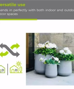 KANTE 17.3 in. Tall Natural Lightweight Concrete Footed Tulip Outdoor Round Planter (Set of 3) -Vigoro sales Store natural kante plant pots rf2015022bcd c80021 76 1000