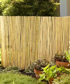 Vigoro 4 ft. H x 6 ft. W Natural Bamboo Fence -Vigoro sales Store natural vigoro garden fencing 4477405 1f 1000