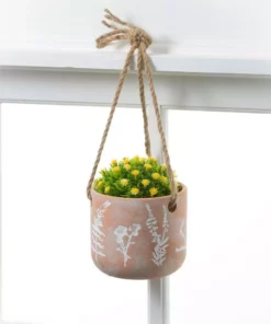 SULLIVANS Terracotta Herb Hanging Ceramic Planters - Set of 3 -Vigoro sales Store orange sullivans plant pots cm3008 4f 1000
