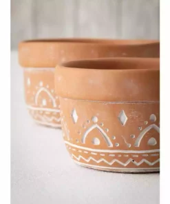 SULLIVANS Orange Cement Dish Garden Pot (Set of 2) -Vigoro sales Store orange sullivans plant pots cmt1181 4f 1000