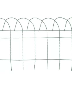 Vigoro 14 in. x 20 ft. Rolled Metal Garden Fence, Green 7 Vigoro 14 in. x 20 ft. Rolled Metal Garden Fence, Green -Vigoro sales Store powder coated green vigoro garden fencing 89311hd 4f 1000