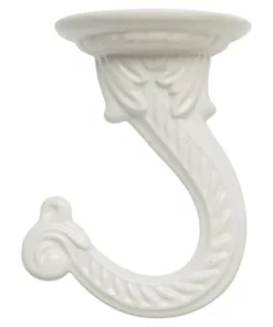 Vigoro 1.75 in. x 1.5 in. x 2.25 in. White Metal Large Ceiling Hook