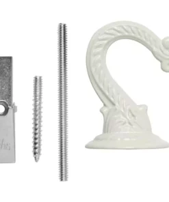 Vigoro 1.75 in. x 1.5 in. x 2.25 in. White Metal Large Ceiling Hook -Vigoro sales Store powder coating vigoro plant hangers 542229 a0 1000