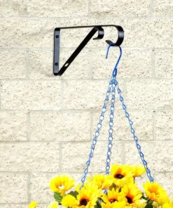 Vigoro 9.81 in. x 0.625 in. x 4.5 in. Black Iron Plant Bracket 14 Vigoro 9.81 in. x 0.625 in. x 4.5 in. Black Iron Plant Bracket -Vigoro sales Store powder coating vigoro plant hangers 570591 66 1000