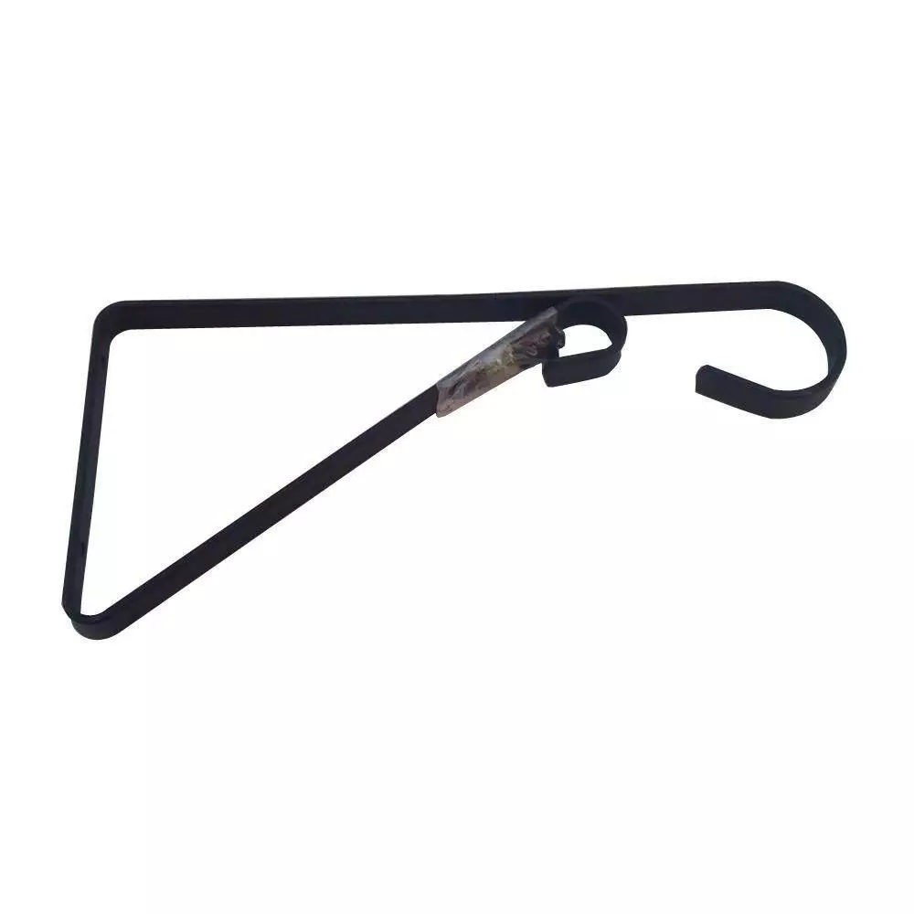 Vigoro 9.81 in. x 0.625 in. x 4.5 in. Black Iron Plant Bracket 6 Vigoro 9.81 in. x 0.625 in. x 4.5 in. Black Iron Plant Bracket - Image 4