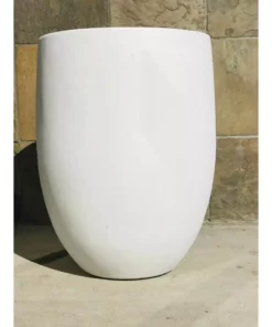 KANTE 21.7 in. H Round Pure White Concrete Indoor Outdoor Modern Tall Planter 16 KANTE 21.7 in. H Round Pure White Concrete Indoor Outdoor Modern Tall Planter -Vigoro sales Store pure white kante plant pots osc0066a c80011 4f 1000