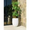 KANTE 21.7 in. H Round Pure White Concrete Indoor Outdoor Modern Tall Planter -Vigoro sales Store pure white kante plant pots osc0066a c80011 64 1000