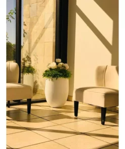 KANTE 21.7 in. H Round Pure White Concrete Indoor Outdoor Modern Tall Planter 19 KANTE 21.7 in. H Round Pure White Concrete Indoor Outdoor Modern Tall Planter -Vigoro sales Store pure white kante plant pots osc0066a c80011 fa 1000