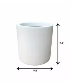 KANTE 9.8 in. W Round Pure White Concrete/Fiberglass Indoor Outdoor Modern Seamless Planter 11 KANTE 9.8 in. W Round Pure White Concrete/Fiberglass Indoor Outdoor Modern Seamless Planter -Vigoro sales Store pure white kante plant pots osc0119a c80011 44 1000