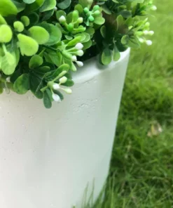 KANTE 15.8 in. x 12.9 in. & 9.8 in. W Round Pure White Concrete/Fiberglass Indoor Outdoor Modern Seamless Planters (Set of 3) -Vigoro sales Store pure white kante plant pots osc0119abc c80011 4f 1000