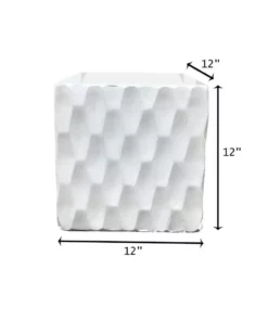 KANTE 12 in. H Square Pure White Concrete/Fiberglass Indoor Outdoor Elegant Retro Planter 15 KANTE 12 in. H Square Pure White Concrete/Fiberglass Indoor Outdoor Elegant Retro Planter -Vigoro sales Store pure white kante plant pots osf0201b c80011 76 1000