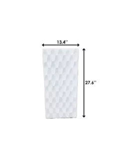 KANTE 27.6 in. H Square Pure White Concrete/Fiberglass Indoor Outdoor Elegant Retro Tall Planter 15 KANTE 27.6 in. H Square Pure White Concrete/Fiberglass Indoor Outdoor Elegant Retro Tall Planter -Vigoro sales Store pure white kante plant pots osf0202c c80011 76 1000