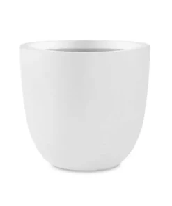 KANTE 18 in. Dia, Large Pure White Concrete Planter, Outdoor Indoor Modern Round Plant Pots, Lightweight, Heavy-Duty, Seamless
