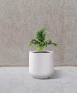 KANTE 17.3 in. H Round Pure White Concrete Planter, Outdoor Indoor Large Planter Pots Containers with Drainage Holes -Vigoro sales Store pure white kante plant pots rf2015022b c80011 76 1000