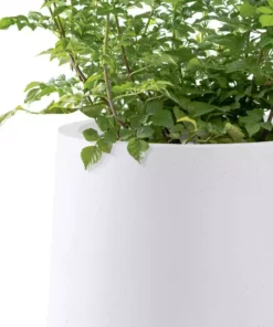 KANTE 13.4 in. H Pure White Tuliped Round Concrete Planter, Outdoor Indoor Large Planter Pots, Containers with Drainage Holes 11 KANTE 13.4 in. H Pure White Tuliped Round Concrete Planter, Outdoor Indoor Large Planter Pots, Containers with Drainage Holes -Vigoro sales Store pure white kante plant pots rf2015022c c80011 44 1000