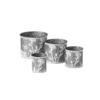 SULLIVANS Silver Metal Flower Patterned Planter (Set of 4) 2 SULLIVANS Silver Metal Flower Patterned Planter (Set of 4) -Vigoro sales Store silver sullivans plant pots met1702 64 1000