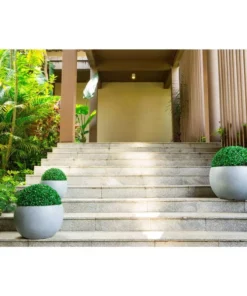 KANTE 20 in., 16 in. and 12 in. W Round Slate Gray Concrete/Fiberglass Indoor Outdoor Elegant Bowl Planters (Set of 3) -Vigoro sales Store slate gray kante plant pots osc0049abc c60611 44 1000