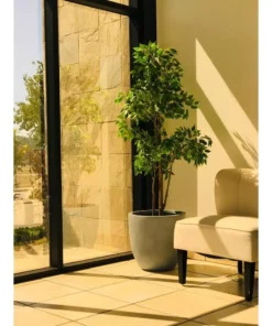 KANTE 10 in. W Round Slate Gray Concrete/Fiberglass Indoor Outdoor Elegant Planter -Vigoro sales Store slate gray kante plant pots osc0050a c60611 1f 1000