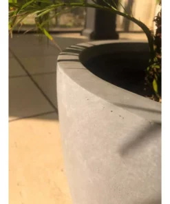 KANTE 10 in. W Round Slate Gray Concrete/Fiberglass Indoor Outdoor Elegant Planter -Vigoro sales Store slate gray kante plant pots osc0050a c60611 e1 1000